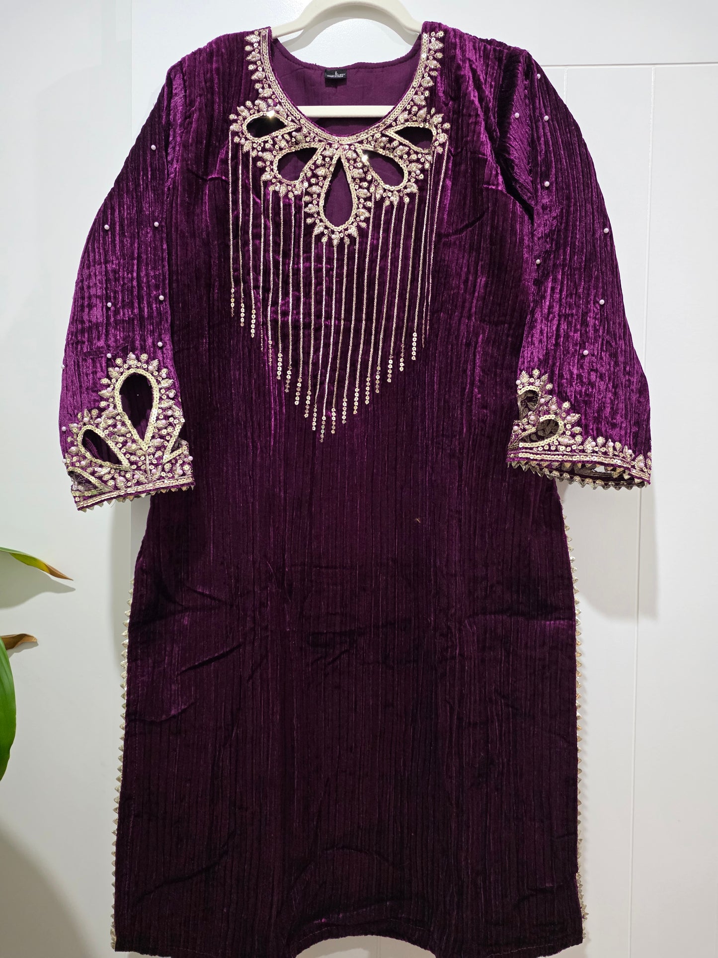 Designer Suit in Crush Velvet
