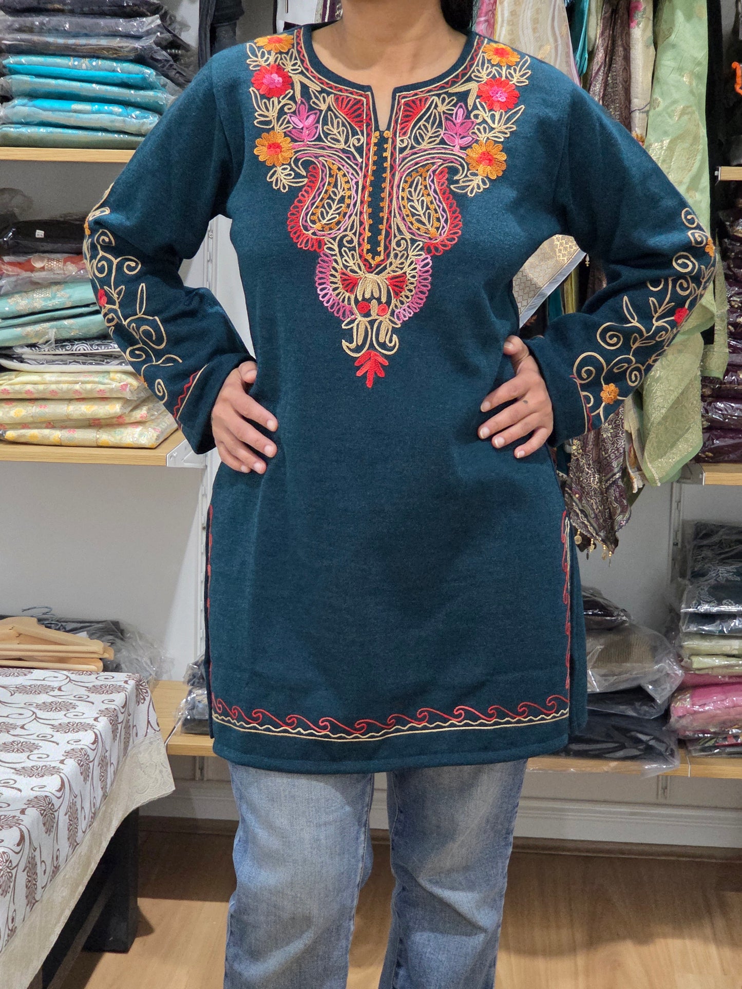 Woolen short kurti