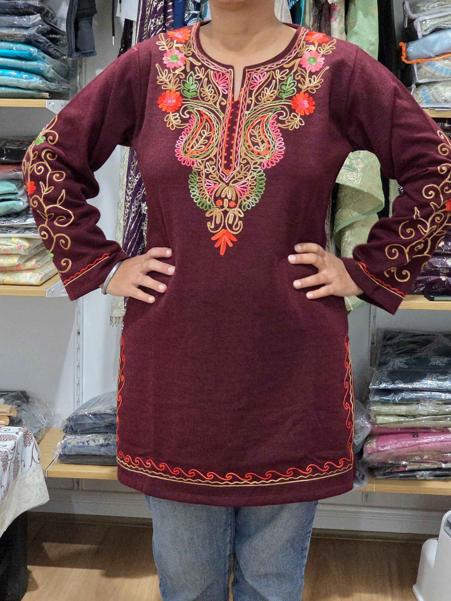 Woolen short kurti