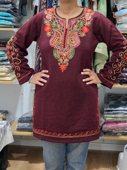 Woolen short kurti
