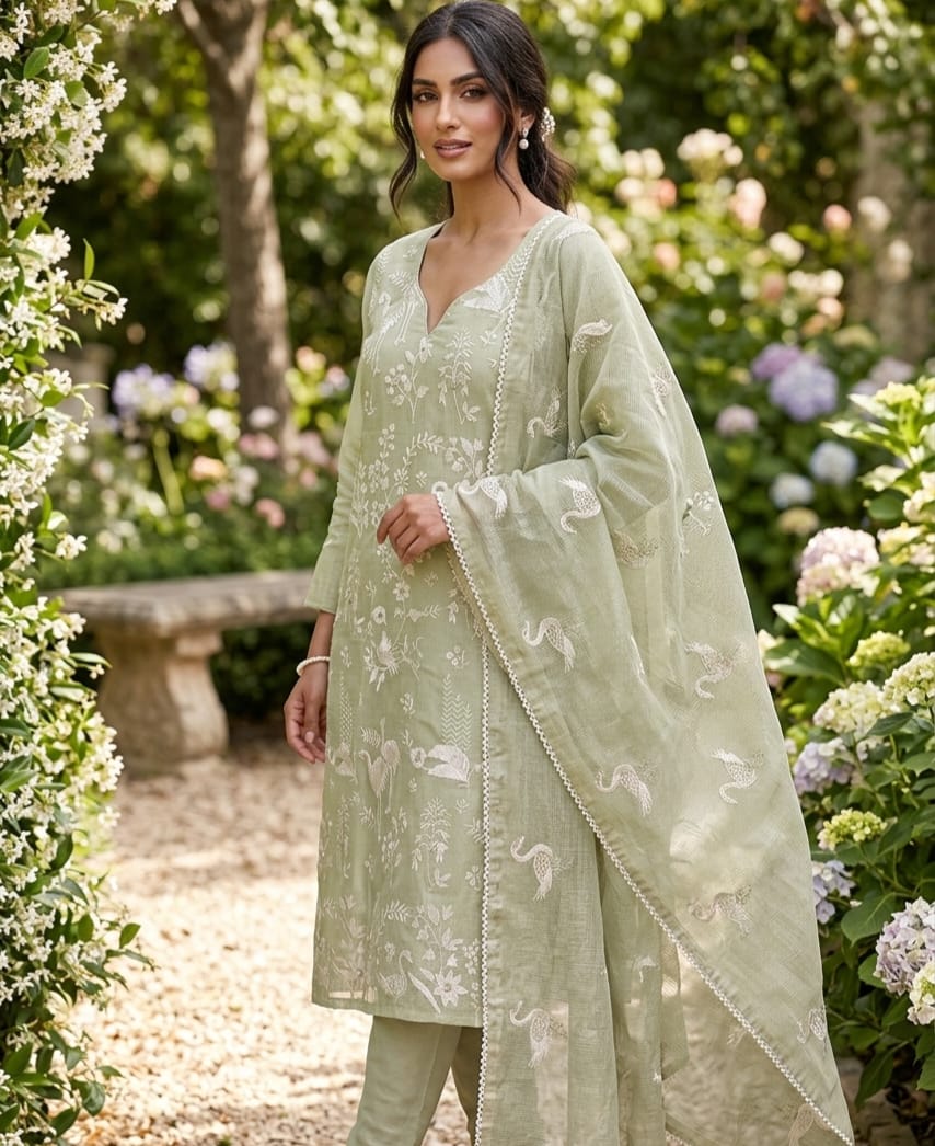 Kotadoria Pista colour fully embroided suit