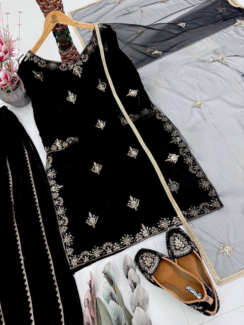 Heavy Vicose Velvet with Sharara