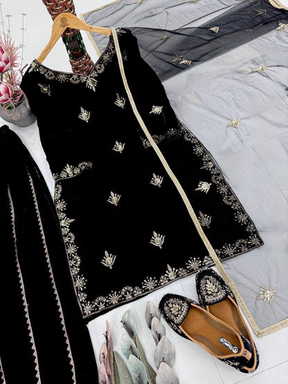 Heavy Vicose Velvet with Sharara