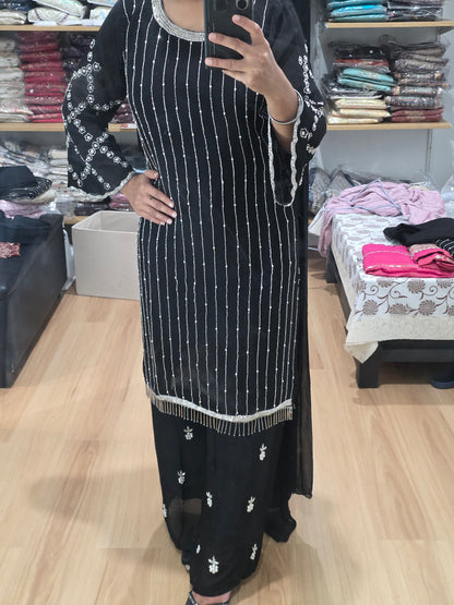 Elegant party wear Plazo suit