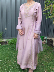 Onion Color Long Anarkali