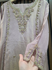 Onion Color Long Anarkali