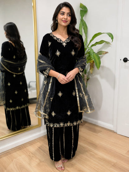 Heavy Vicose Velvet with Sharara