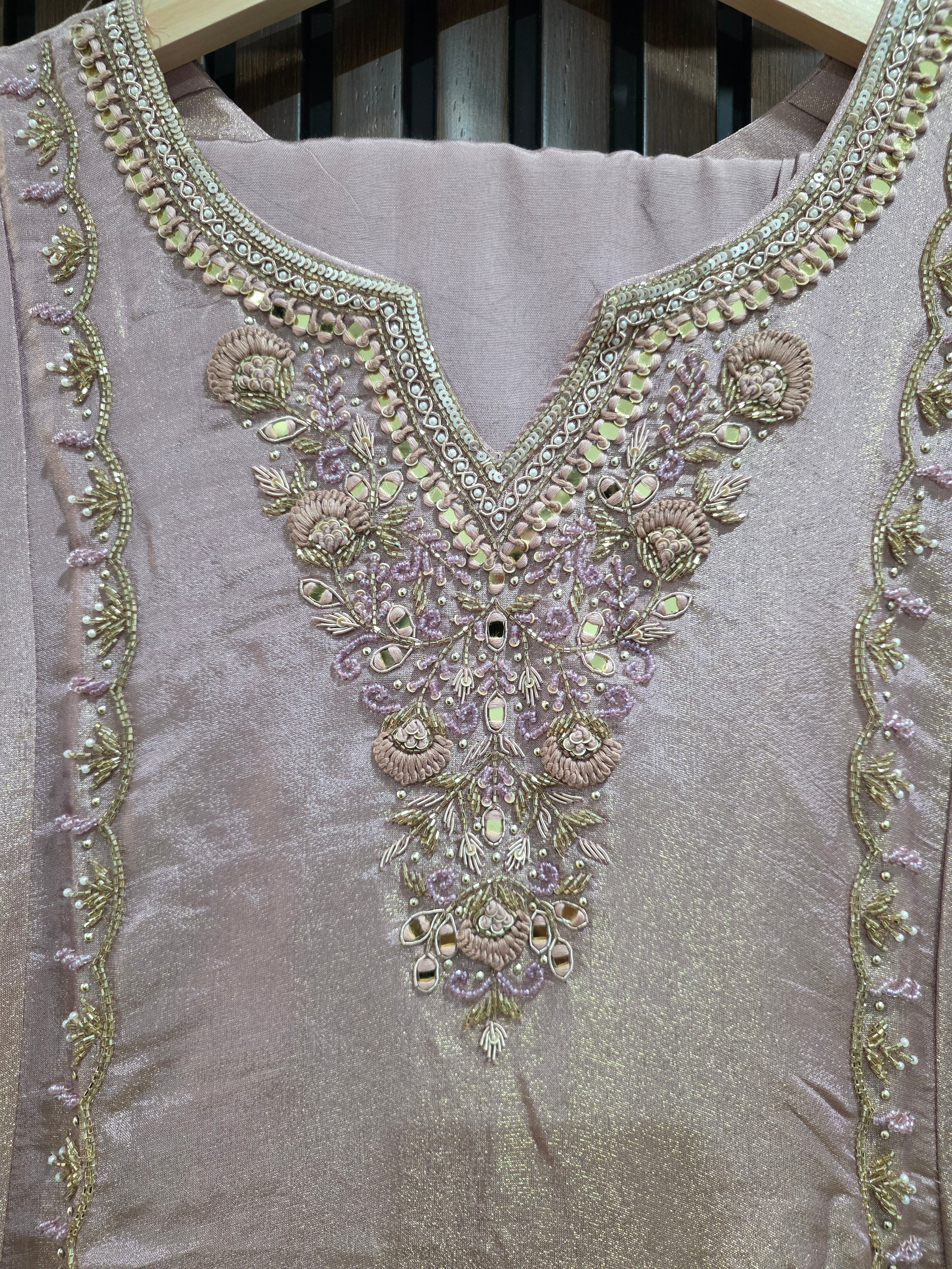 Onion Color Long Anarkali