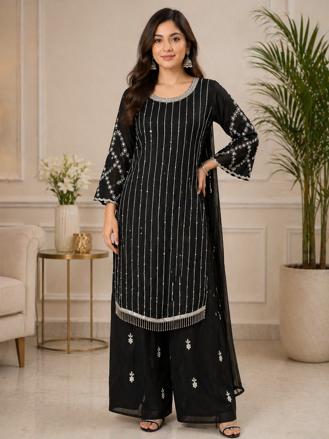 Elegant party wear Plazo suit