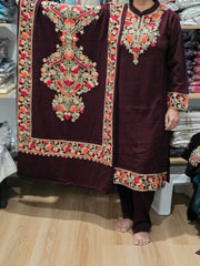 Woolen Suit with Shawl